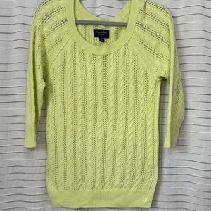 American Eagle Women's Light Green Crew Neck Sweater